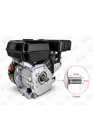 Kaan  7hp Benzinli Çapa Makinesı Motoru 25mm 6 Frezeli