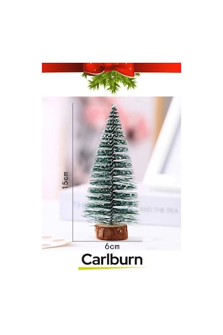 Mini Çam Masaüstü Minyatür Dekorasyon Küçük Süs Kar Yeni Yıl Noel Yapay Sedir Ağacı 15cm 1 Adet