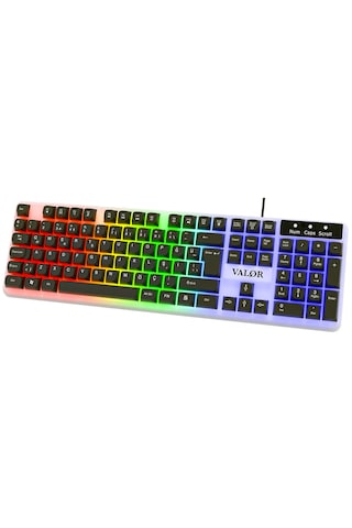 Commander Rgb Işıklı & Full Set 104 Tuşlu Membran Oyuncu Klavyesi