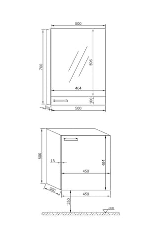 Çizgi 50 Cm Beyaz Mdf Banyo Dolabı Beyaz