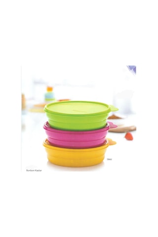 Tupperware Bonbon Kaplar Çok Renkli