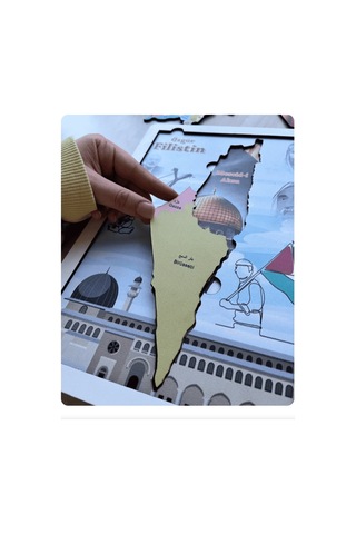 Islami Eğitici Oyuncak - Aksanın Serüveni Islami Eğitici Öğretici Geliştirici Ahşap Oyuncak