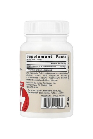 Takviye Jarrow Formulas, Vegan Nmn, 125 Mg, 60 Tablets