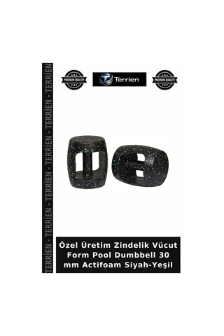 Özel Üretim Zindelik Vücut Form Pool Dumbbell 30 Mm Actifoam Siyah-yeşil Siyah - Yeşil