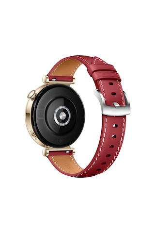 Huawei Watch Gt4 41mm İle Uyumlu Gümüş Metal Tokalı Deri Zarif Şık Kordon