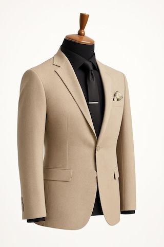 Fabio Cassani Erkek İtalyan Kesim Tek Düğmeli Blazer Ceket Klasik Ve Modern Şıklık Krem