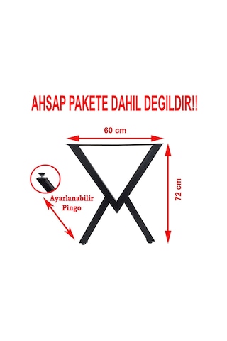 Bin1Fırsatt Masa Ayağı Ayarlı Pingo Metal Ayak Yemek Bilgisayar Masası Ayağı