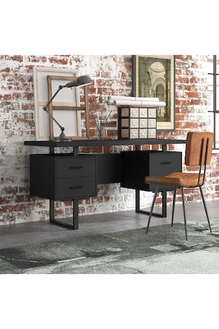 Felicita Siyah Metal Çalışma Masası