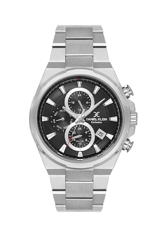 Daniel Klein Exclusive Multifunction Erkek Kol Saati Gümüş-Siyah