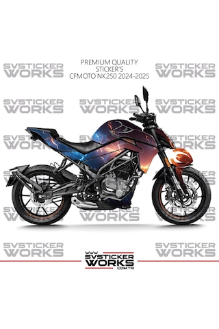 Cfmoto 250nk Kaplama Sticker Red And Blue Flash Design Motor Kaplama Modeli Hazır Kit 2023-2026 Uyumlu