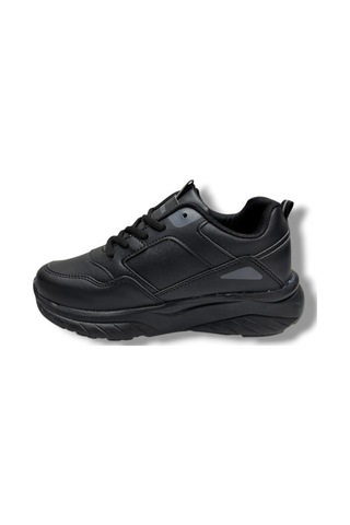 Queen Step 2105-26 Cilt Deri Anatomik Kadın Sneaker 36-40 Siyah
