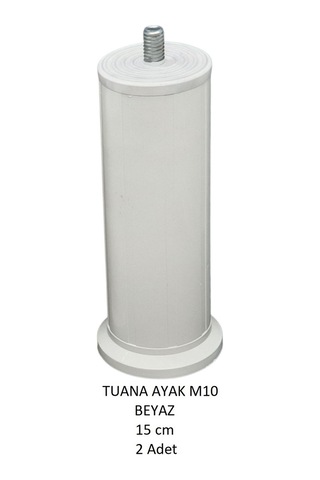 Tuana Ayak 15 cm M10 Cıvatalı Beyaz (2 Adet)