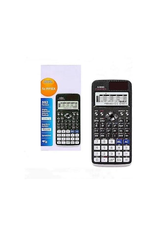 Fx-991ex Bilimsel Hesap Makinesi İçin 1 Adet 552 Fonksiyonlu Elektronik Tablo Siyah Siyah