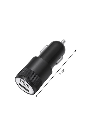 Abatech Çift Usb Girişli 3.4 Amper Çakmaklık Şarj Cihazı SİYAH