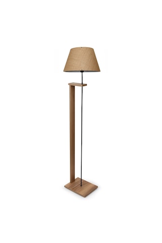 Homing Pi Ahşap Gövdeli Jüt Kumaş Başlıklı Lambader Ayd-3128