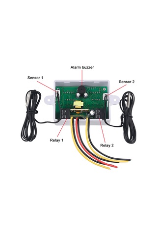 Konesam Xk-w1088 Akıllı Çift Ekranlı Dijital Termostat, Dc24v İle Çift Sıcaklık Kontrolü Ve Ayarlanabilir Sıcaklık Modu