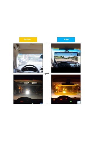 Besthome1 Arac Guneslik Gözlügü - Sd-2305 Model Sürücü Gunes Koruma Gözlügü Siyah/sarı, Uygun Farklı Araç Modelleri İçin