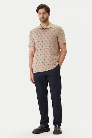 Guess Kısa Kollu Tamamı 4g Jakarlı Polo Yakalı Erkek Bej Polo T-shirt M6gp04k3073-fmaz Bej