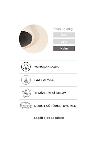 Oval Puffy Yumuşak Peluş Halı , Kaymaz, Yıkanabilir, Antre, Hol, Mutfak, Makyaj Masası Önü Halısı Krem