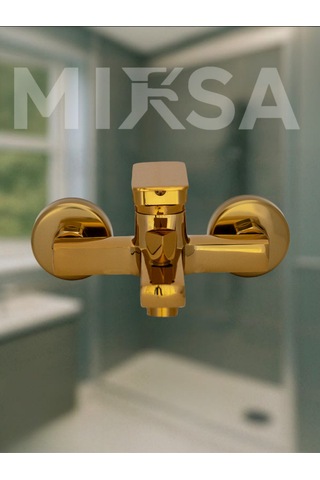 Gold Kare Banyo Duş Bataryası Ağır Gövdeli, Yerli Üretim Altın