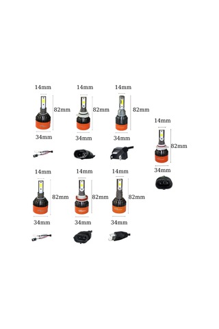 Led Far Ampulü Beyaz 48W 12V 8000Lm H7 Laam90