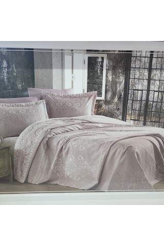 Çift Kişilik Pike Yatak Örtüsü Maria Lila