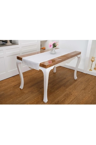 Lola Jakar Polyester Kumaş Krem Runner 45x150 Cm 1412 Krem