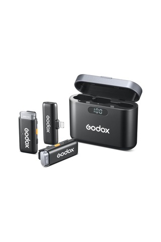 Godox Wes1 Kit2 İkili Kablosuz Mikrofon Apple Lightning Uyumlu