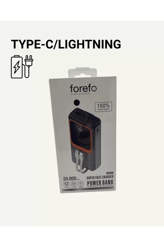 20.000 Mah Taşınabilir Şarj Cihazı Dijital Göstergeli Kablolu Powerbank Diğer 56990534