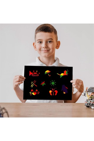 Gökkuşağı Çizik Kağıdı Sanat Seti Çizik Kağıdı, Siyah Çizik Kağıdı Sağlar