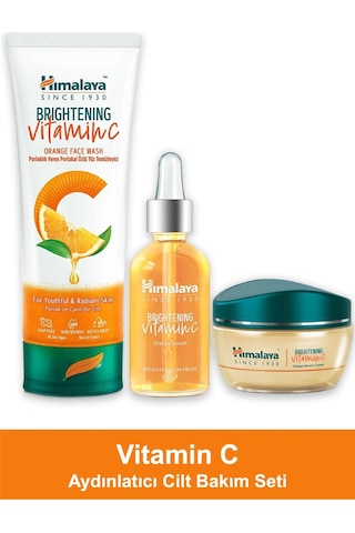 Himalaya Vitamin C Aydınlatıcı Portakal Özlü Yüz Temizleyici 100 ML + Serum 30 ML + Vitamin C Serum Krem 50 ML