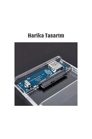 Techtic Şeffaf 2.5 Inç Usb 3.0 Sata Ssd Harddisk Kutusu Hdd