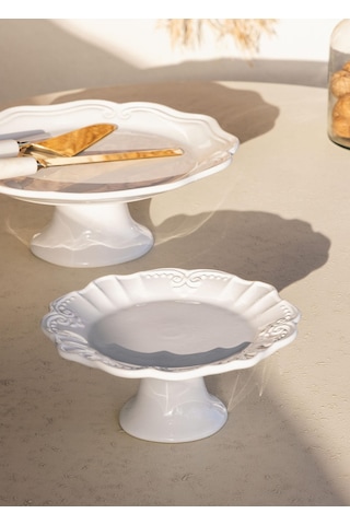 The Mia Grande Pasta Kek Standı Beyaz 22x10 Cm Grd0019 Beyaz