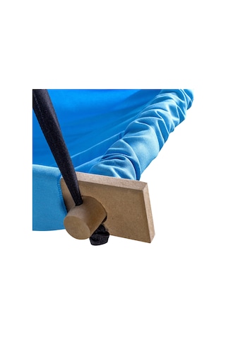 Bundera Flow Mavi Ahşap Yaylı Zıpzıp Hamak Beşik Hoppala