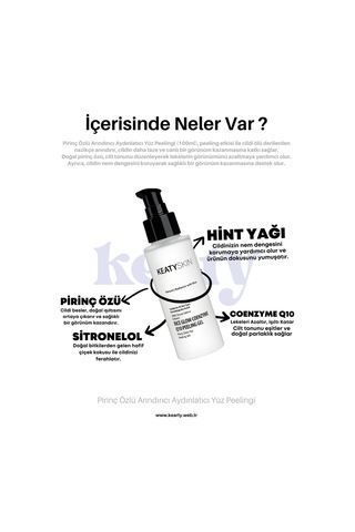 Pirinç Özlü Arındırıcı Aydınlatıcı Anında Soyulan Yüz Peelingi 100ml Tek Ebat