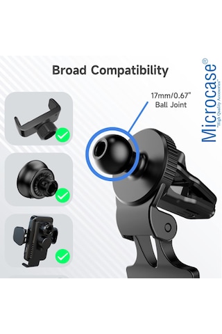 Microcase Araç içi Izgaralıktan Tutucu Parça 17mm - AL3430