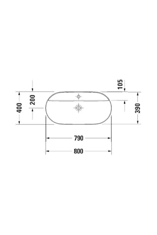 Duravit - Luv Çanak Lavabo 80 Cm Beyaz - 03808000000- Beyaz