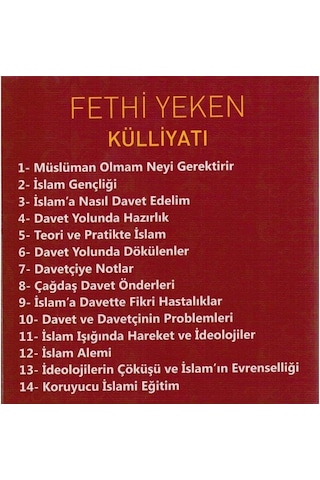 Fethi Yeken Külliyatı 14 Kitap Kutulu Ravza Yayınları