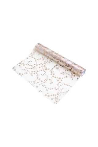 Homyl Yılbaşı Masa Örtüsü Rulo Tatil Partisi Hediyeleri Gül Altın 28cmx5y