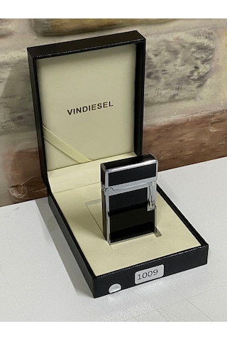 Vindiesel Marka Düz Siyah Gri Renk Gazlı Model Kişiye Özel Çakmak