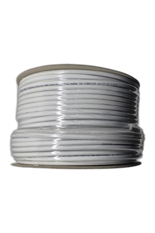 Rg6/u4 Anten Kablosu 100 Metre Coaxial Bakır Karışımlı Uydu Kablosu Full Hd 4k Ultra Hd Destekli