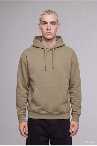 Defacto Regular Fit Kapüşonlu İçi Yumuşak Tüylü Kanguru Cepli Basic Sweatshirt X8283az26aukh404 Haki-kh404