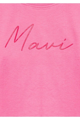 Mavi - Mavi Logo Baskılı Pembe Tişört 7610181-91355 Pembe