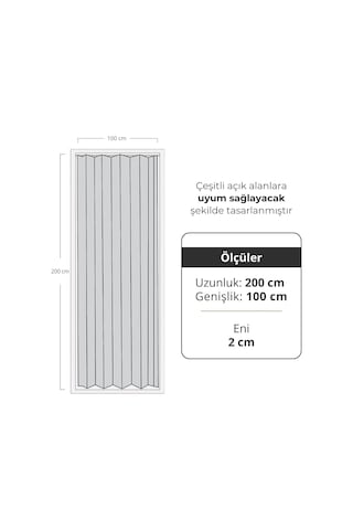Akordiyon Katlanır Kapı, 100x200 Cm, Kulplu, Suya Dayanıklı Ve Yerden Tasarruf Sağlayan, Beyaz/meşe/kayın Renk Se Diğer