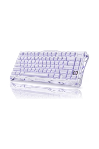 Gravastar Mercury K1 Rgb Kablosuz Mekanik Gaming Klavye, İngilizce Q, Lavender Purple