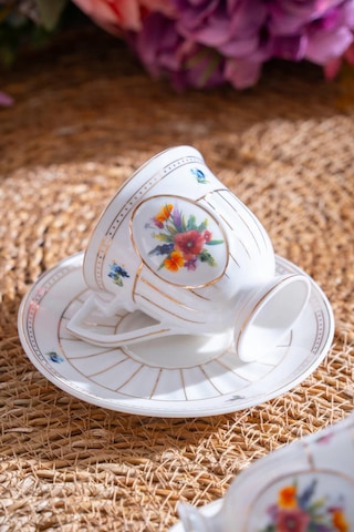 Acar Shırley 6 Kişilik Porselen Kahve Fincanı Takımı - 90 Ml renkli