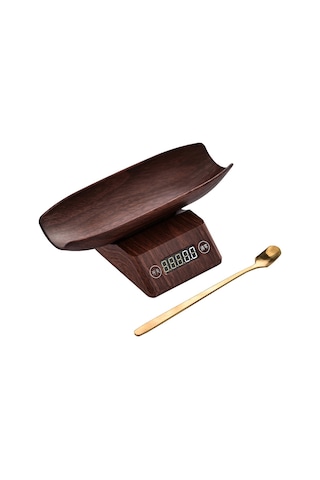 Yüksek Hassasiyetli Elektronik Terazi Mini Kahve Çekirdeği Terazisi Çay Terazisi Kahverengi