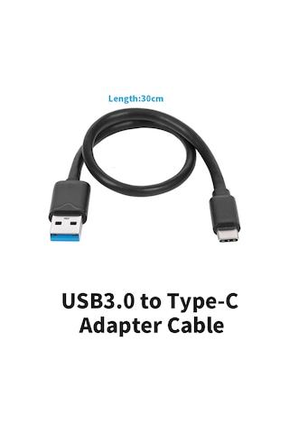 Teltree Usb3.0'dan Type-c'ye Veri Transfer Ve Şarj Kablosu, 30cm Uzunlukta, Dış Cihazlar İçin Telefon-bilgisayar Bağlantısı