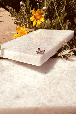 Star Sıra Yıldız Samanyolu Tasarım Zirkon Taşlı Şık Rose Gold Renk Çelik Piercing Tragus Helix