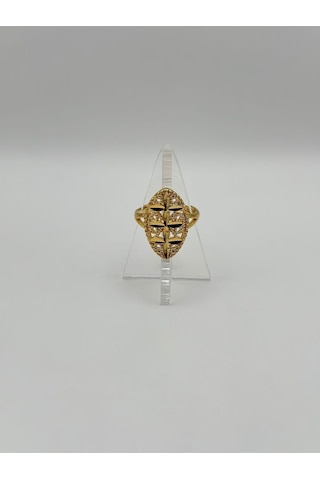 Arnes Jewelry Çelik 22 Ayar Altın Kaplama Ayarlanabilir Yüzük Ar498nes Gold